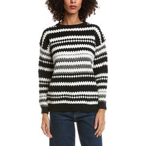 Madison Miles Womens Crewneck Sweater, Black